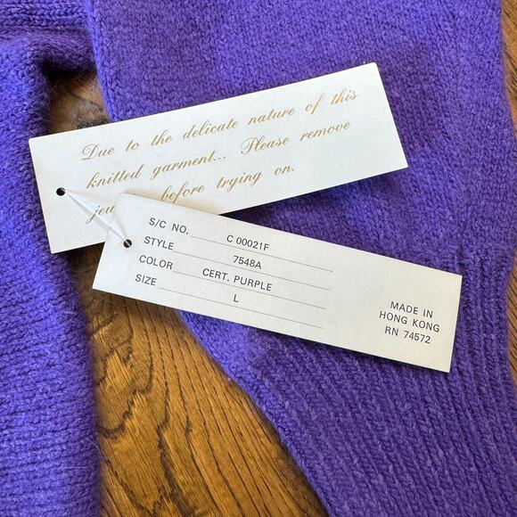 Work In Progress Gladys Badley Vintage Sequin Beaded Silk Angora Sweater Sz L - Picture 2 of 6